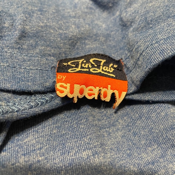 SuperDry “Record Shop” ladies blue tee sz L - Picture 8 of 9